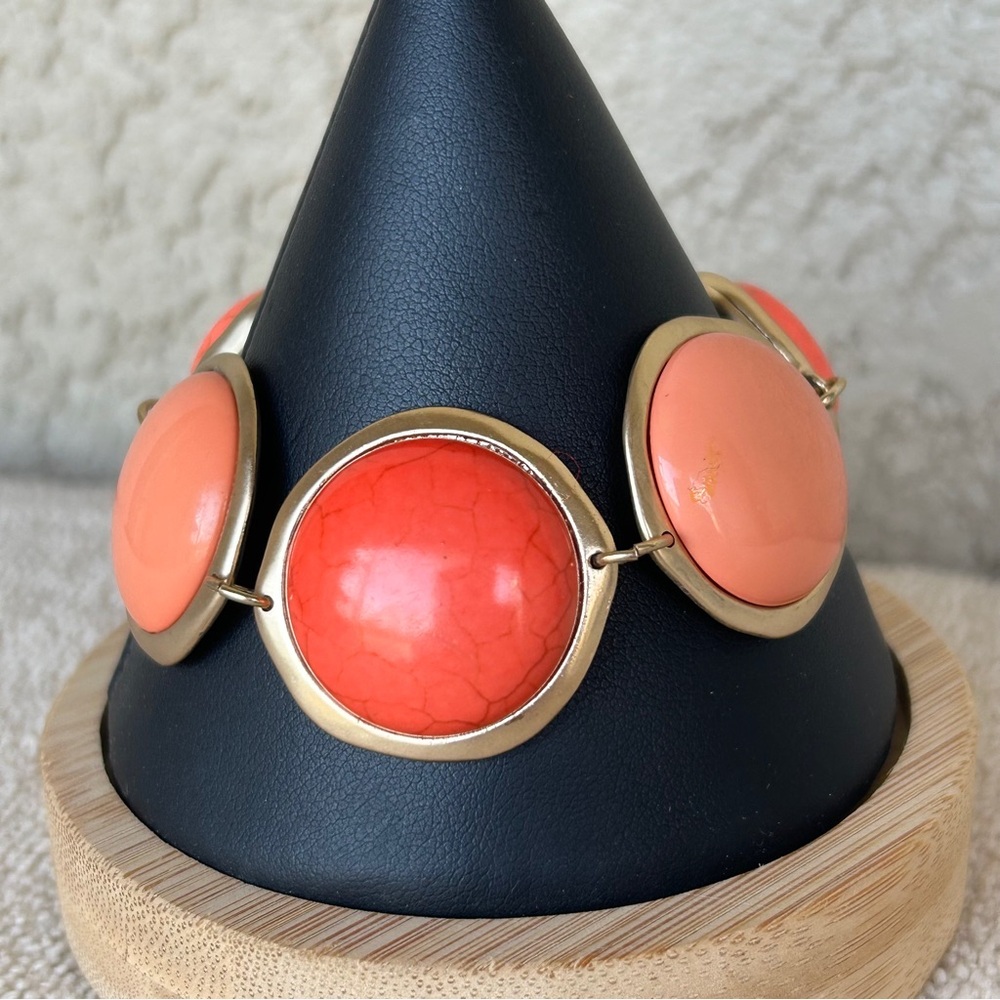 Chico’s Kiera Orange Coral & Gold Magnetic Bracelet